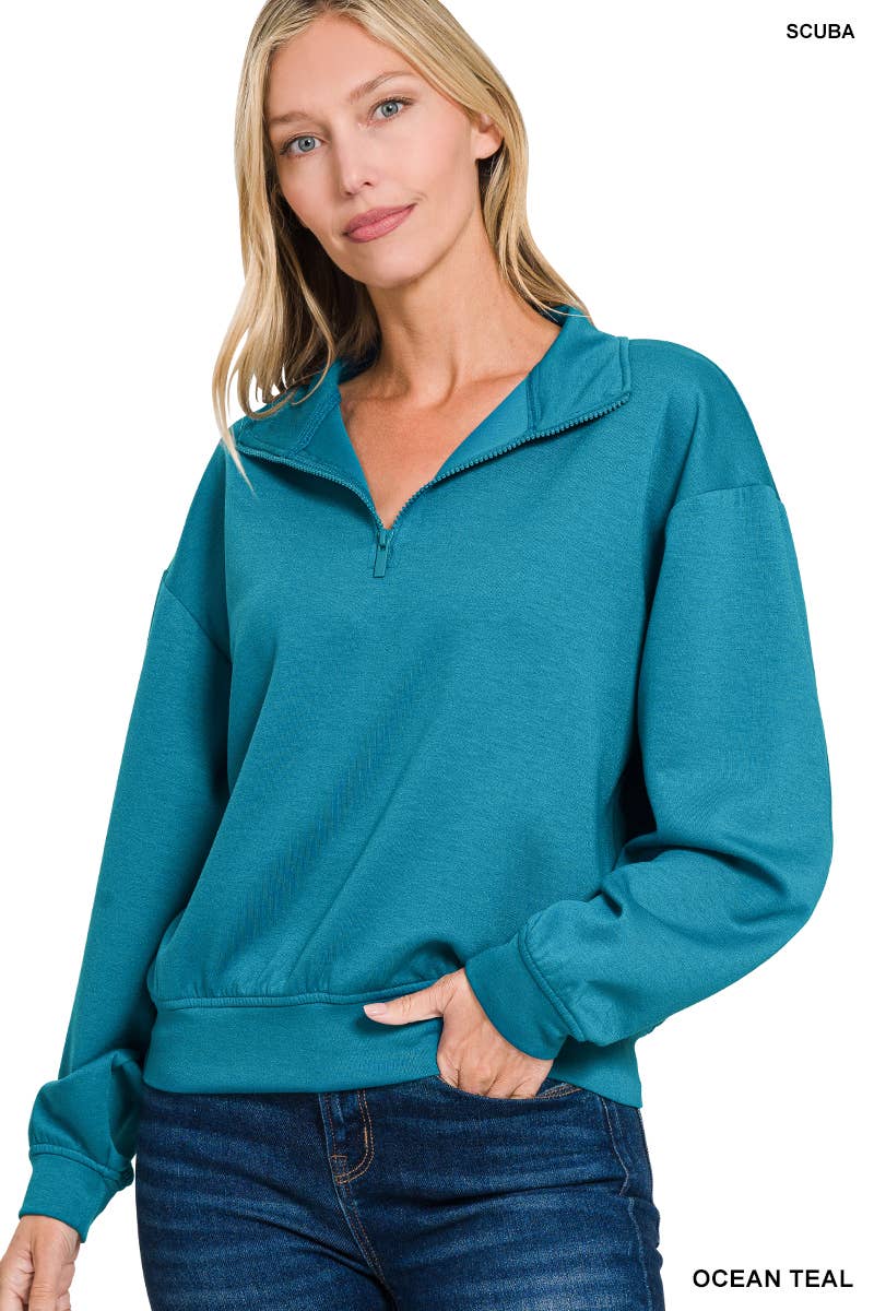 42POPS - Venta al por mayor Sudadera - Mujer - .Sudadera con media cremallera Scuba26