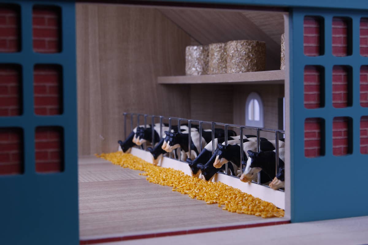 American Hobbies & Merchandising - Wholesale Wood Toy - Kids - Kids Globe 1:32 scale Wooden Farmhouse Toy W/ Farm Building2