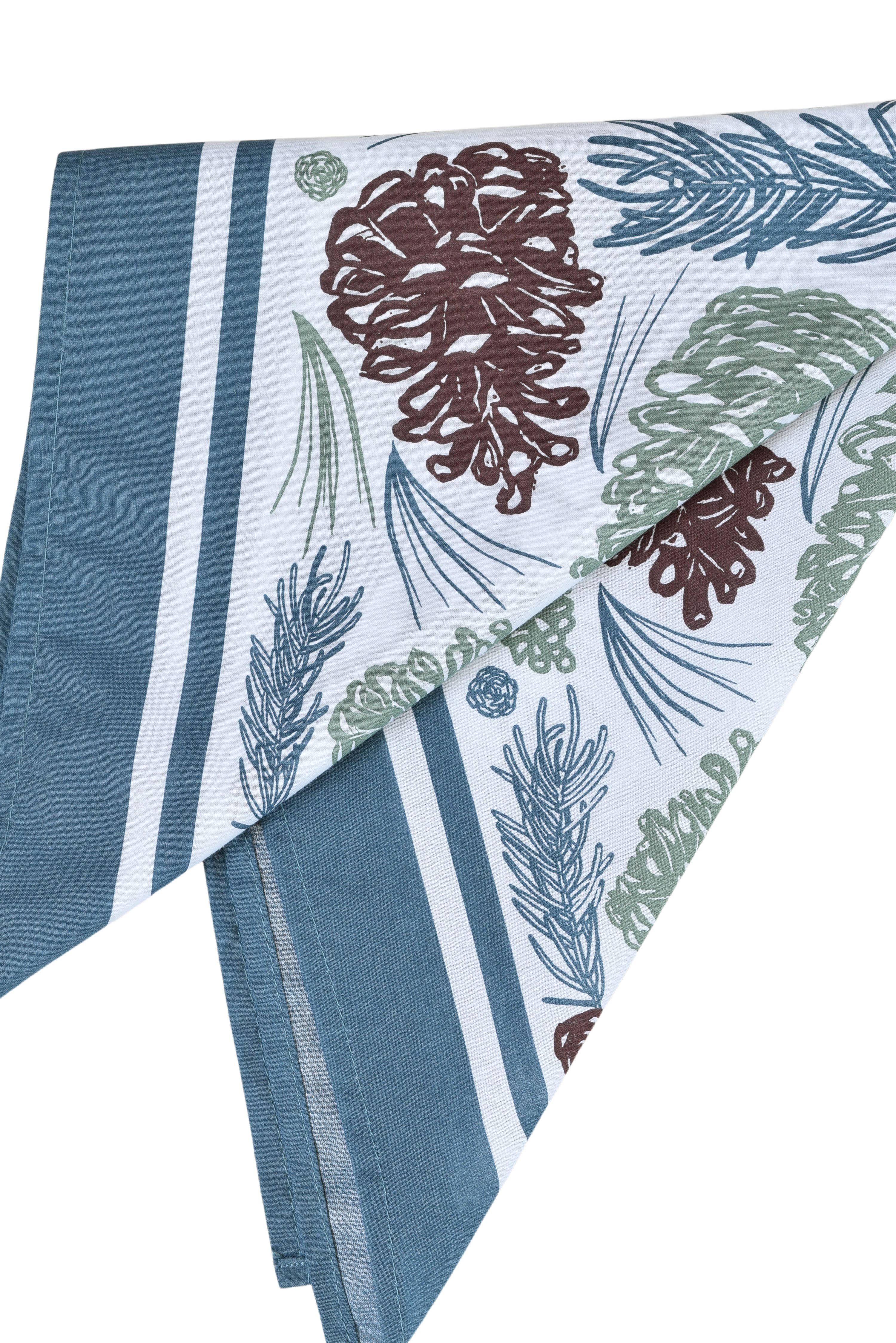 Hearth and Harrow - Wholesale Bandana - Unisex - Pine Cone Bandana - 100% Cotton - Woodland - Soft Green4