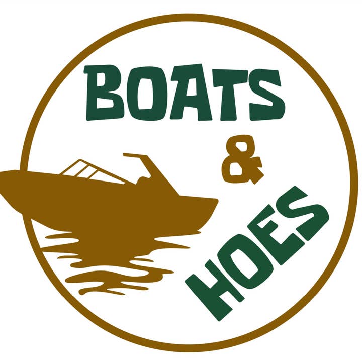 Camiseta personalizada para adultos UPF 50+ Boats & Hoes verde/marrón para venta al por mayor de Paradise Tees LLC