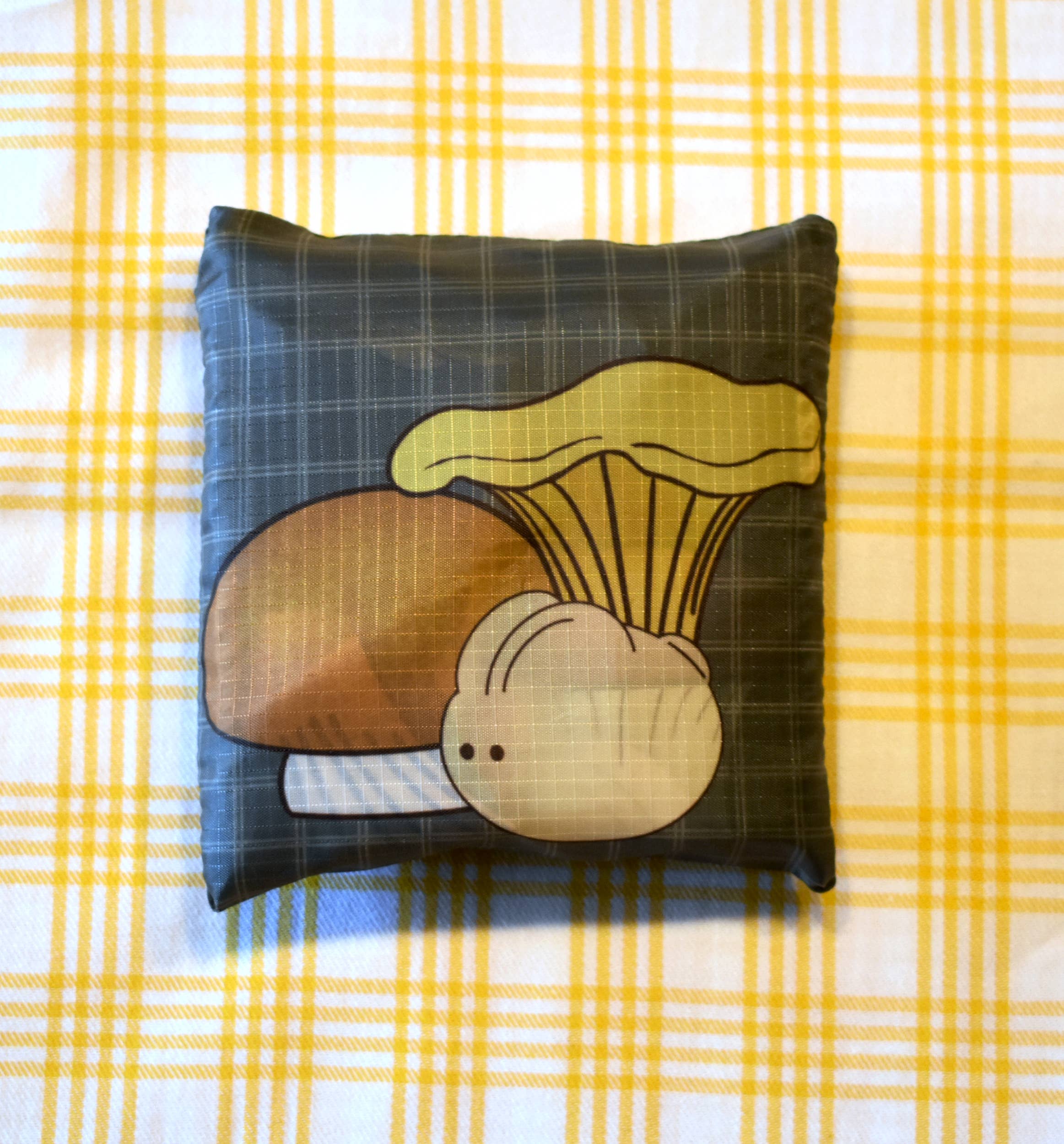 Caffeinated Rabbit Art - Wholesale Grocery/Shopping Bag - Reusable shopping bag with Mushrooms and bunnies1