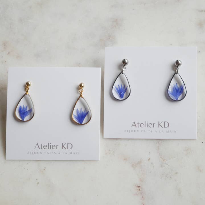 Brincos Blu - drop (médio) por atacado de Kimberley Dubé Atelier