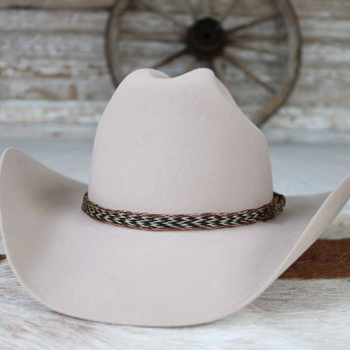 Horsehair Braided Hat Band - Buckskin for wholesale by Willow Lane Hat Co.