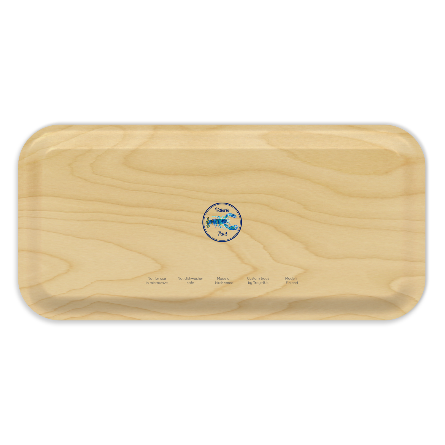 Trays4Us - Wholesale Serving Tray - Blue Crab Serving Tray by Valerie Paul2