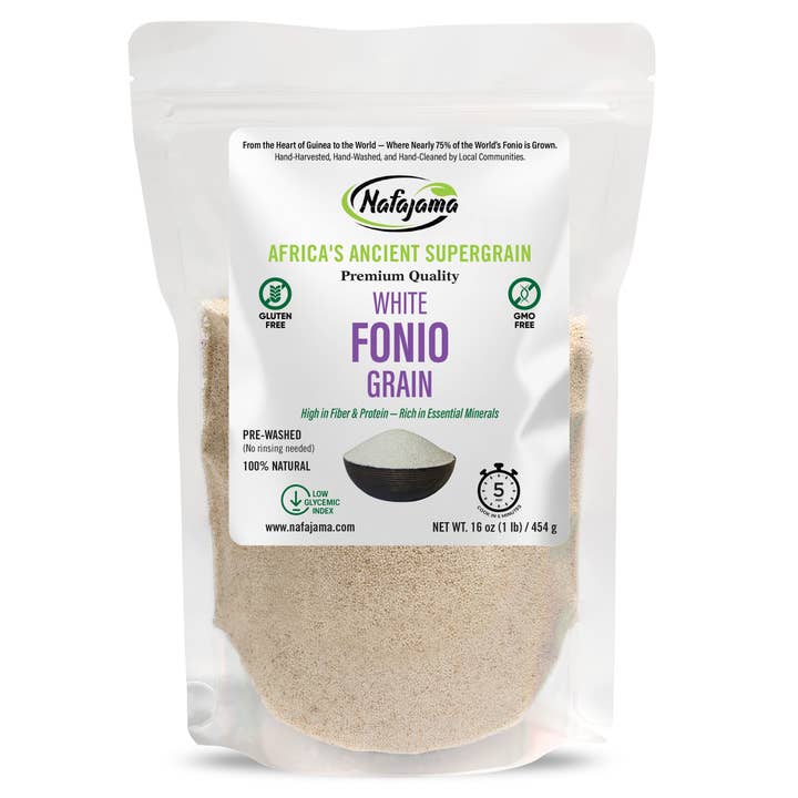 Nafajama Premium White Fonio Grain - 12-Pack (2 lb Each) for wholesale by Nafajama