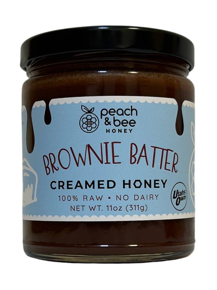 Brownie Batter Creamed Honey for wholesale by Peach & Bee Honey