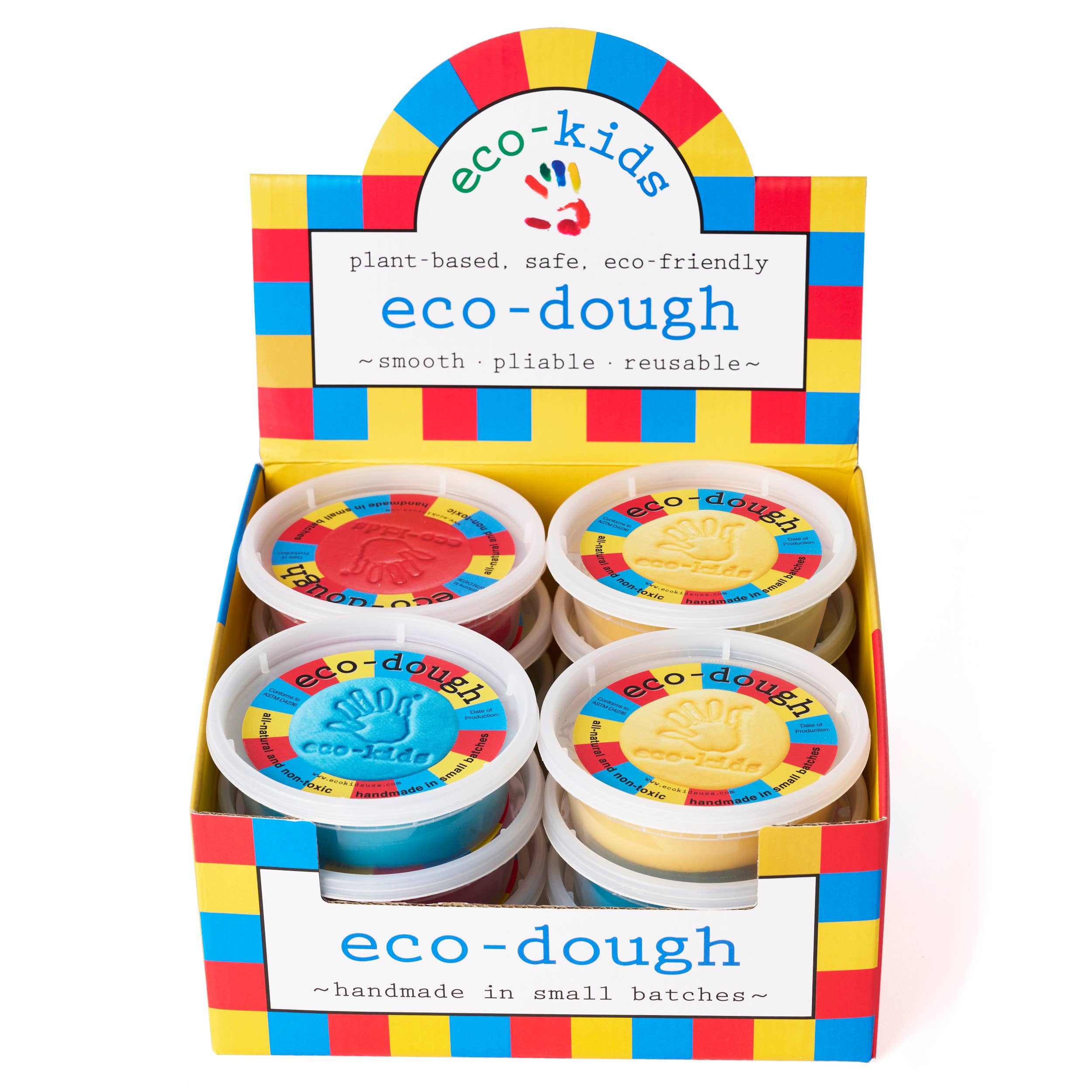 elseware unplug / eco-kids - Wholesale Putty/Slime - Kids - Eco-Dough 12ct Singles - 1/2 lb - Natural, Non-Toxic 4