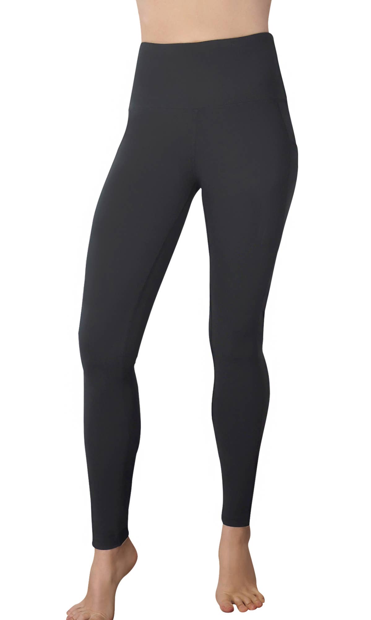 Comfy Yoga - Vendita all'ingrosso Leggings sportivi/loungewear - Donna - Grafite - Leggings a vita alta con tasche1