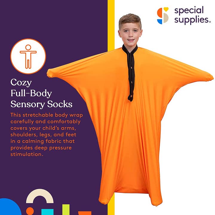 Special Supplies - Wholesale Socks - Kids & Baby - Sensory Stretchy Body Sock - New Snap Closure25