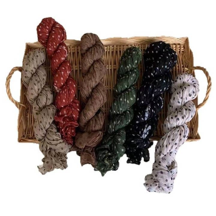 Scarvii - Crinkled Scarf with Polka Dots for wholesale by Funkyrel® Atzbranding Limited