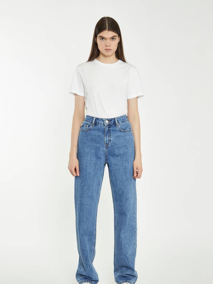 Högmidjade jeans med vida ben i 90-talsstil för wholesale av Glamorous (EU)