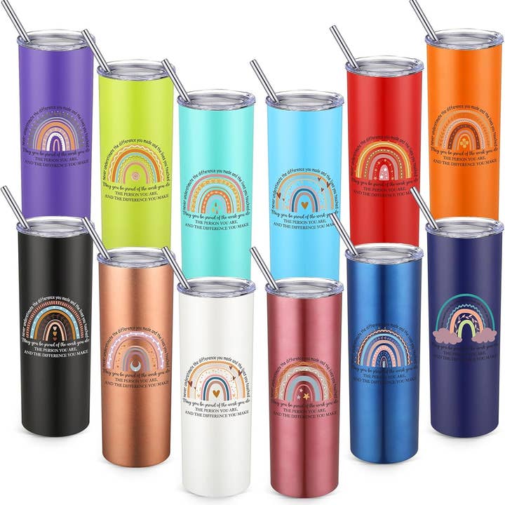 Copo Motivacional de Aço Inoxidável de 20 oz com Tampa e Palhinha por atacado de Crover