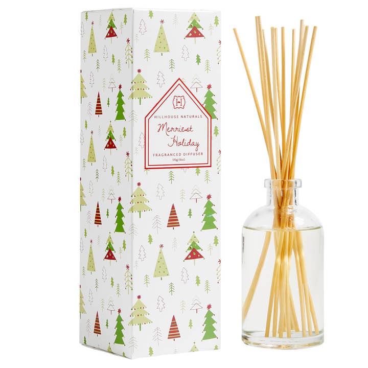 Merriest Holiday Diffuser 6oz. Ctn.6 for wholesale by Hillhouse Naturals/Field+Fleur