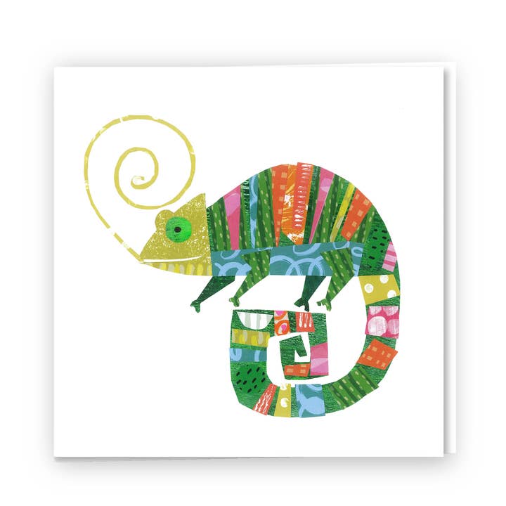 chameleon greetings card for wholesale by Clare Youngs