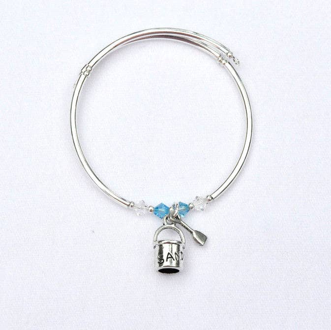 Chappy Girls - Wholesale Charm/Dangle Bracelet - BEACH-Sand Pail and Shovel Charm Bracelet0