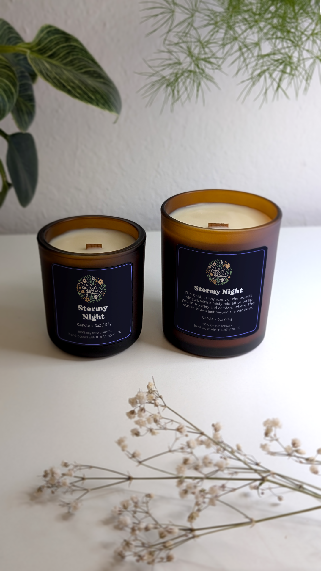 The Darlin' Garden - Wholesale Jar/Filled Candle - Stormy Night Wood Wick Candle3