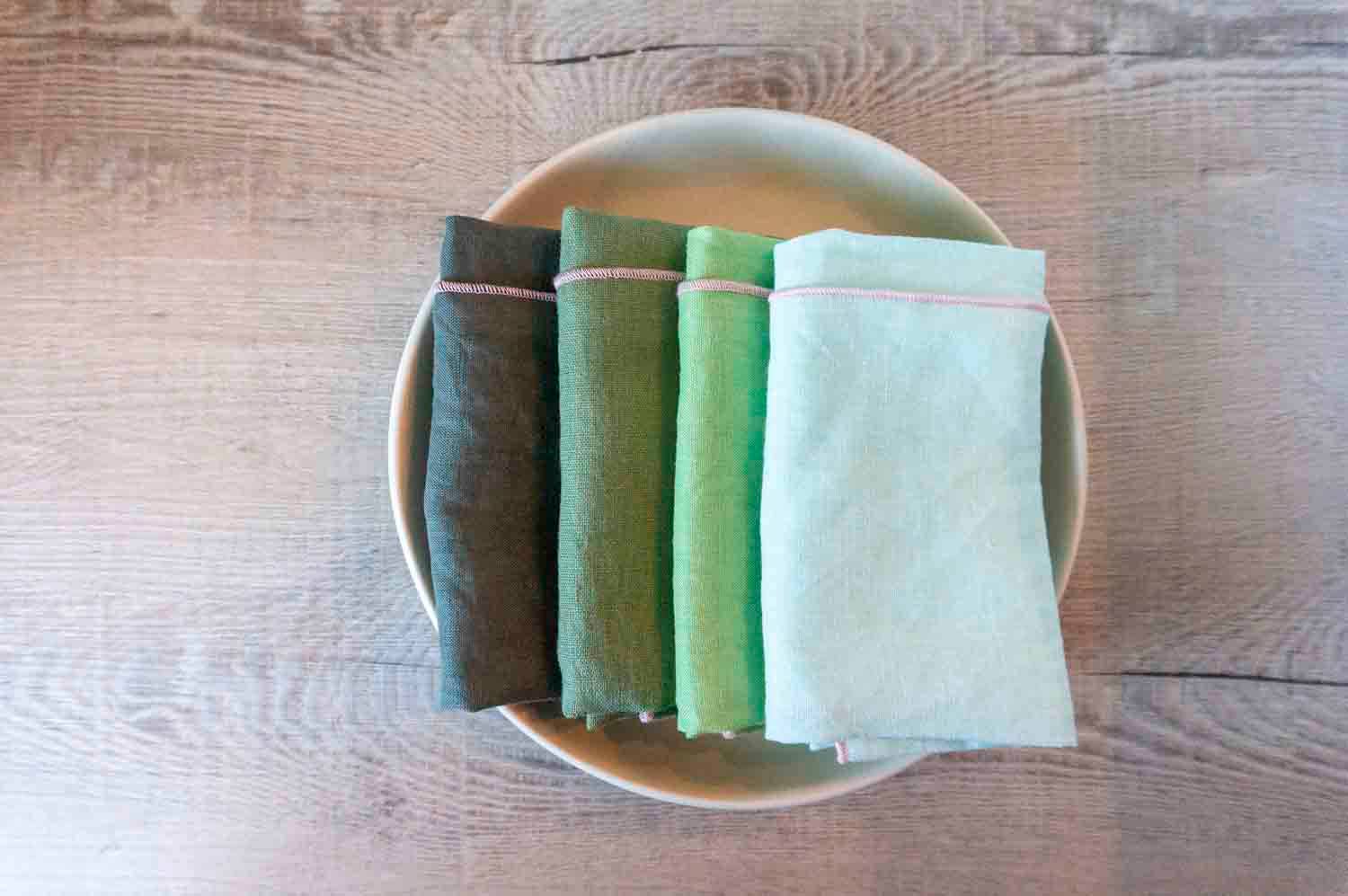 West Coast Handmade - Wholesale Dinerservet - Samengestelde servetten van 100% linnen - Envious Mix (Set van 4)1