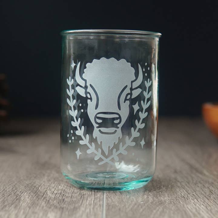 Buffalo Rustic Recycled Glass Candle Cup for wholesale by Bread and Badger