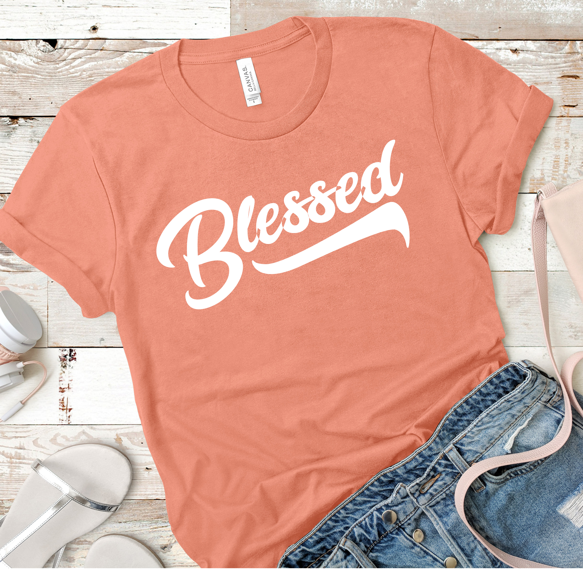 Love Ann Joy Apparel, LLC – Engroshandel T-shirt med print - Dame – Velsignet kristen T-shirt1