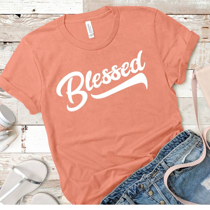 Love Ann Joy Apparel, LLC - Wholesale T-shirt met print - Dames - Blessed Christian T-shirt1