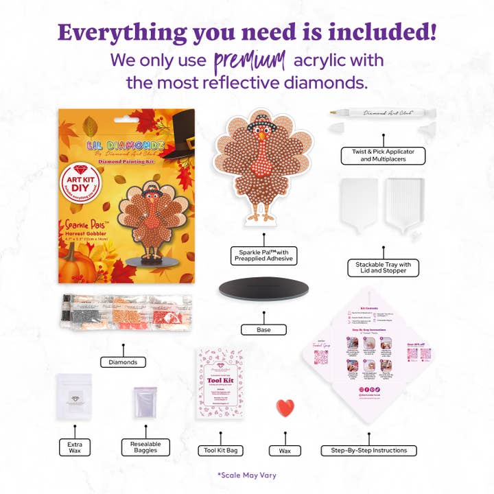 Diamond Art Club - Wholesale Decorative Figurine - Sparkle Pals™ - Harvest Gobbler2