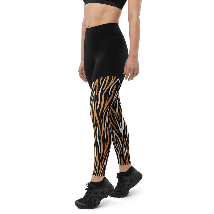 Tigre de Bali blanc - Legging de sport pour la vente par GymLeggs