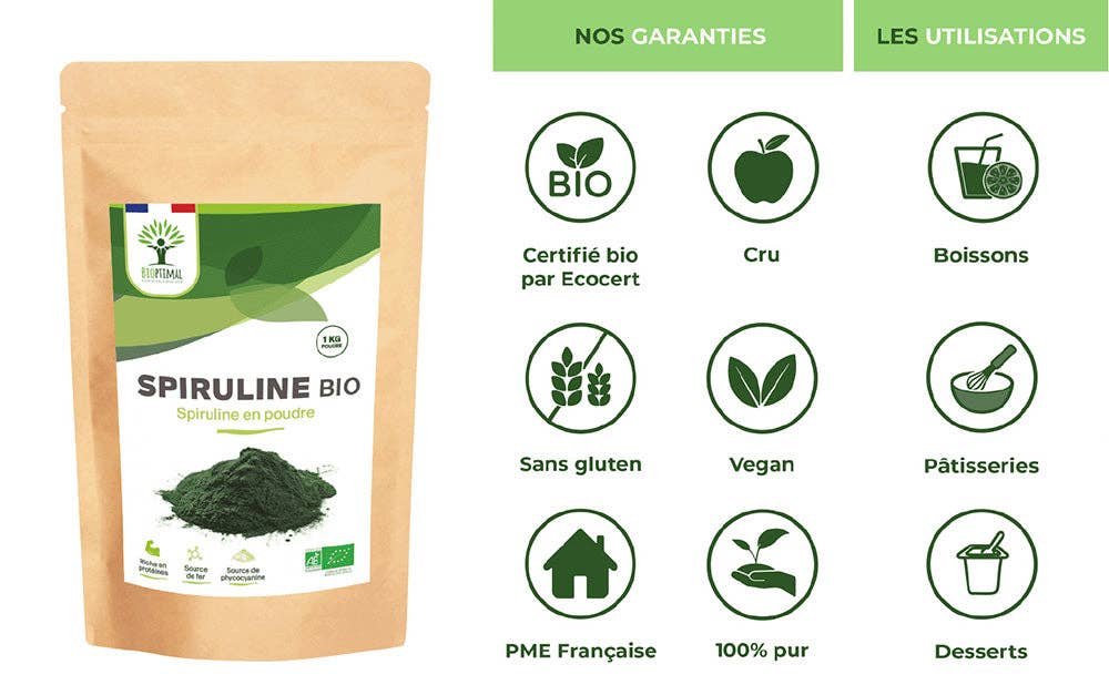 Bioptimal - Wholesale Protein/Superfood Powder - Organic Spirulina Powder - Bioptimal8