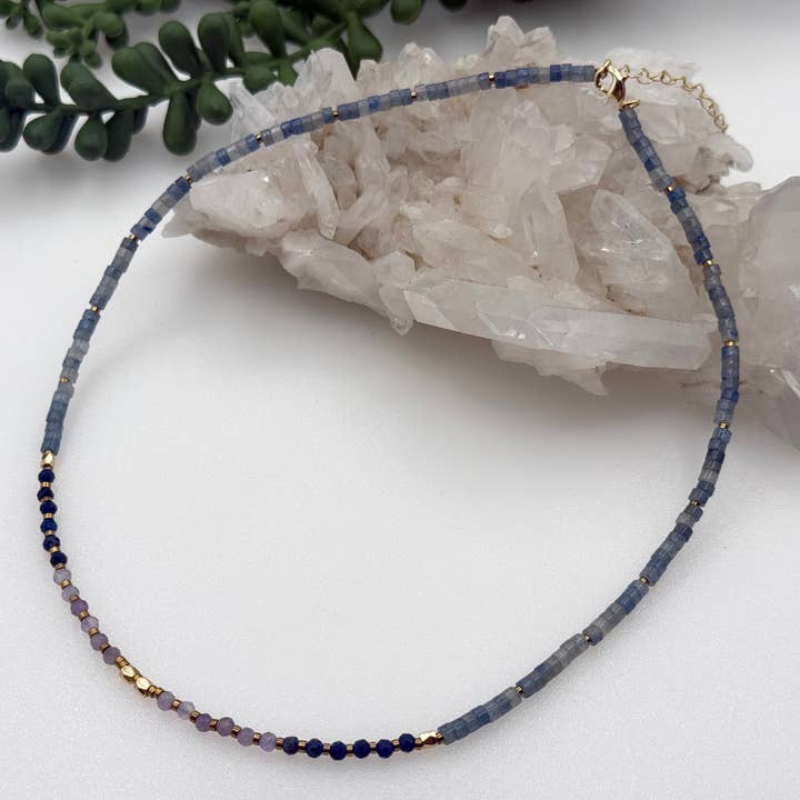 SUPPORTO PER L'ANSIA - Collana in Ametista/Sodalite/Avventurina Blu per la vendita all'ingrosso da parte di Meraki Gemstones