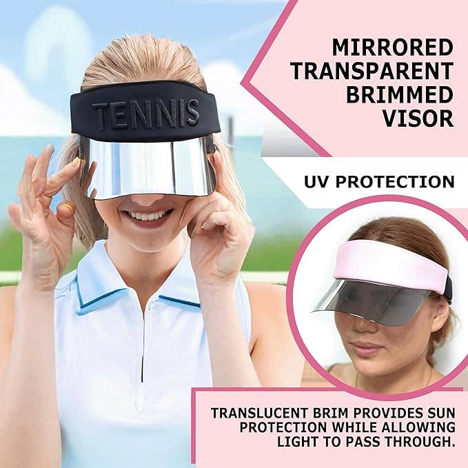 Funky Junque - Wholesale Visor - Women's - Sun Reflecting Women's Sports Visor - TENNIS4