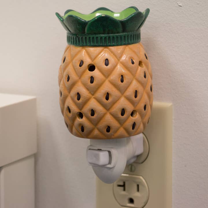 Mini calentador de cera y aceite con enchufe D'Eco Piña - Paquete de 2 para venta al por mayor de D'eco