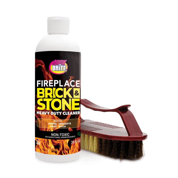 Quick’n Brite Fireplace Brick & Stone Cleaner Gel with Cleaning Brush for wholesale by Quick n Brite