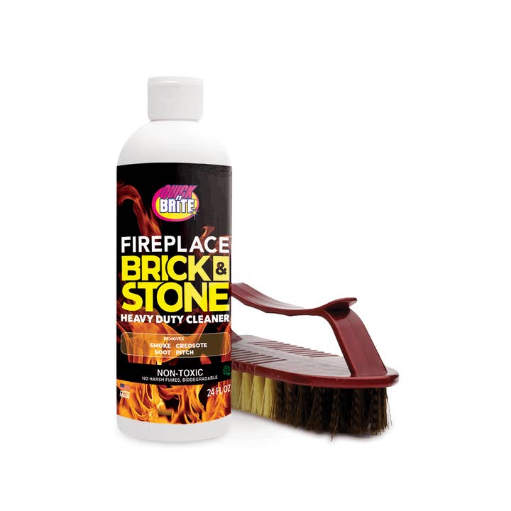 Quick’n Brite Fireplace Brick & Stone Cleaner Gel with Cleaning Brush for wholesale by Quick n Brite
