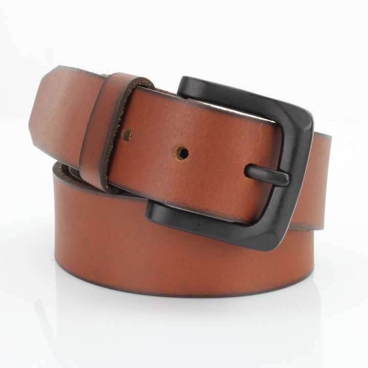 Leather Impressions Inc - Wholesale Belt - Unisex - Classic Leather Belt with Fine Stitching and Logo - ABB 0109