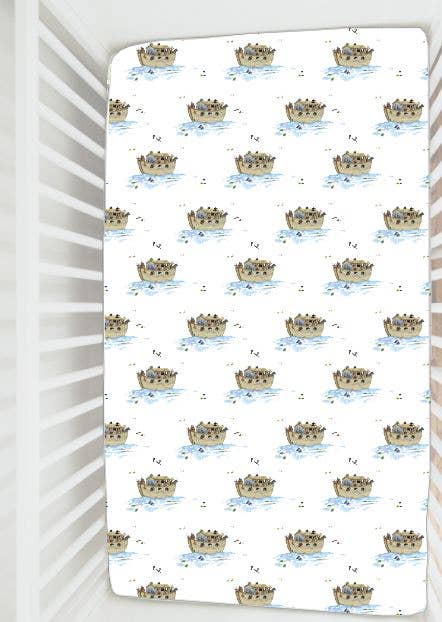 Saltwater Swaddles - Wholesale Cot/Crib Sheets - Noah's Ark - Crib Sheet0