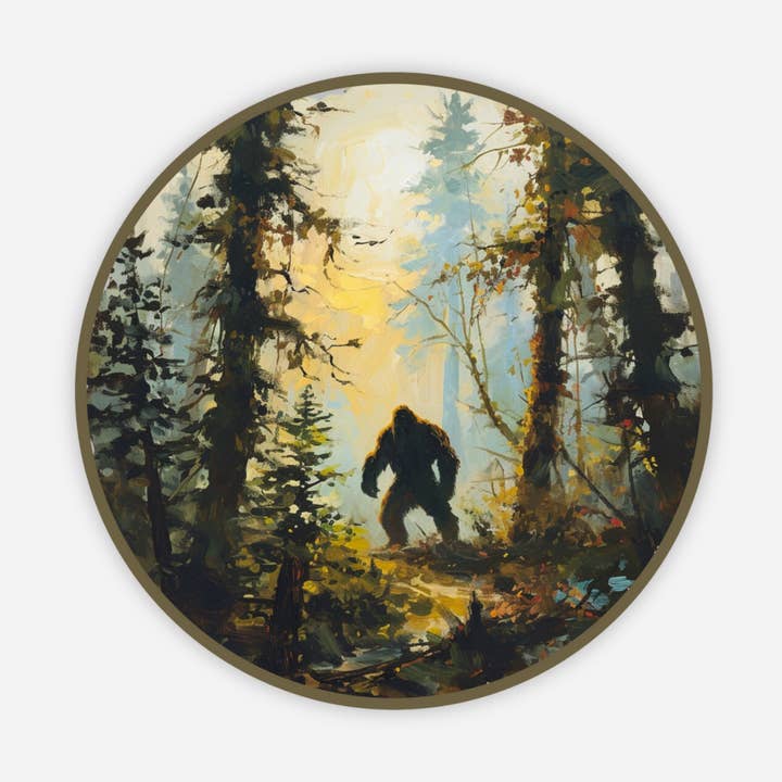 Autocollant à pois Bigfoot, autocollant en vinyle Sasquatch pour la vente par CMarie Northwest