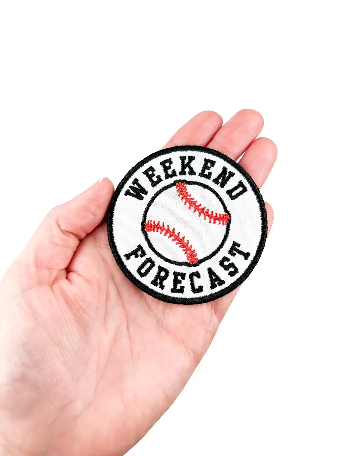 Field Trip Threads - Wholesale Patch - Weekend Forecast Embroidered Iron-On Patch with Baseball 2