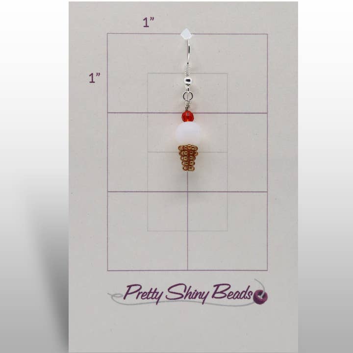 Pretty Shiny Beads - Wholesale Dangle Earrings - 3D Beaded Ice Cream Cone Earrings2