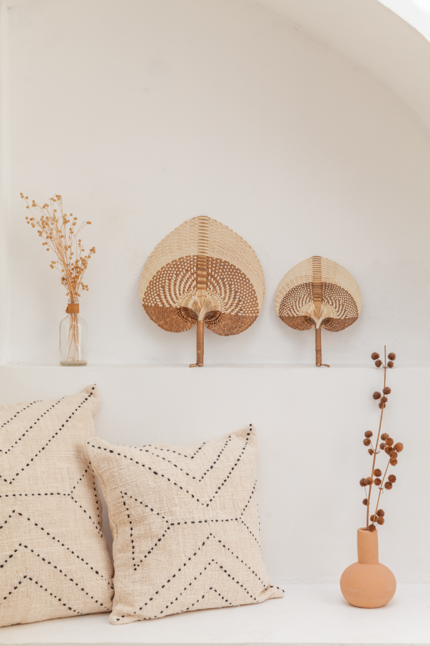 Village Thrive - Wholesale Wall Accent - Woven Paradisio Fan in Amber Ombre1