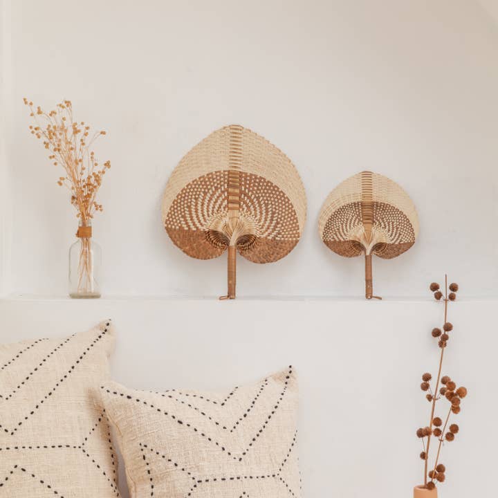 Village Thrive - Wholesale Wall Accent - Woven Paradisio Fan in Amber Ombre1