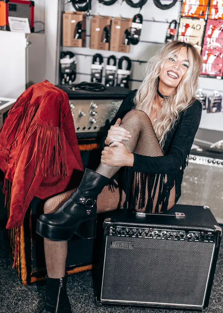 Pretty Attitude Clothing - Wholesale Romper - Women's - Black Faux Suede Fringe Romper Western Rodeo4