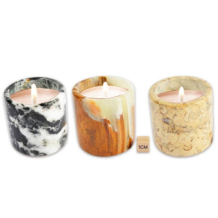 Portavelas cilíndricos de 2" para velas de té para venta al por mayor de British Fossils