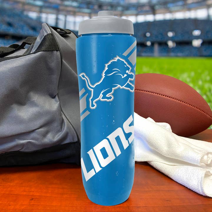 Party Animal, Inc. - Wholesale Water Bottle - Detroit Lions Squeezy Water Bottle