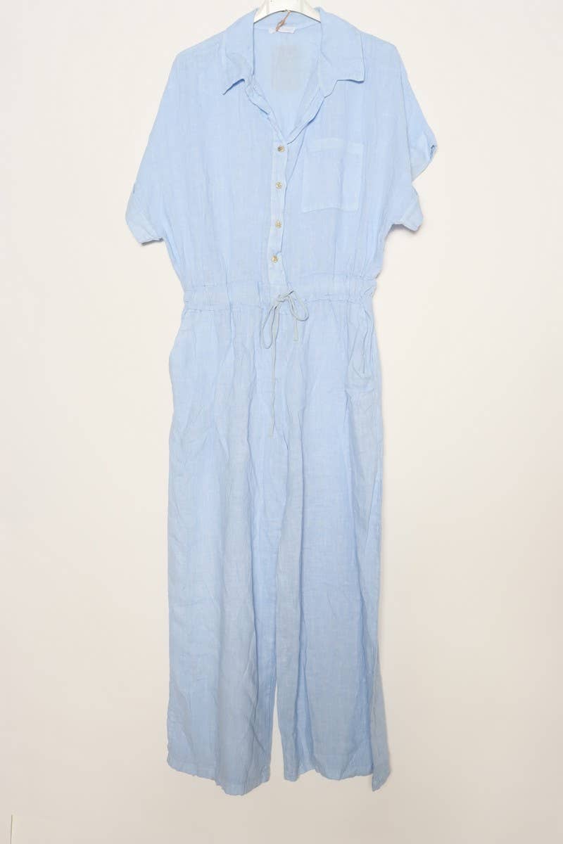 LÉA & LUC – Macacão - Mulher por atacado – Macacão feminino 100% linho REF.219021