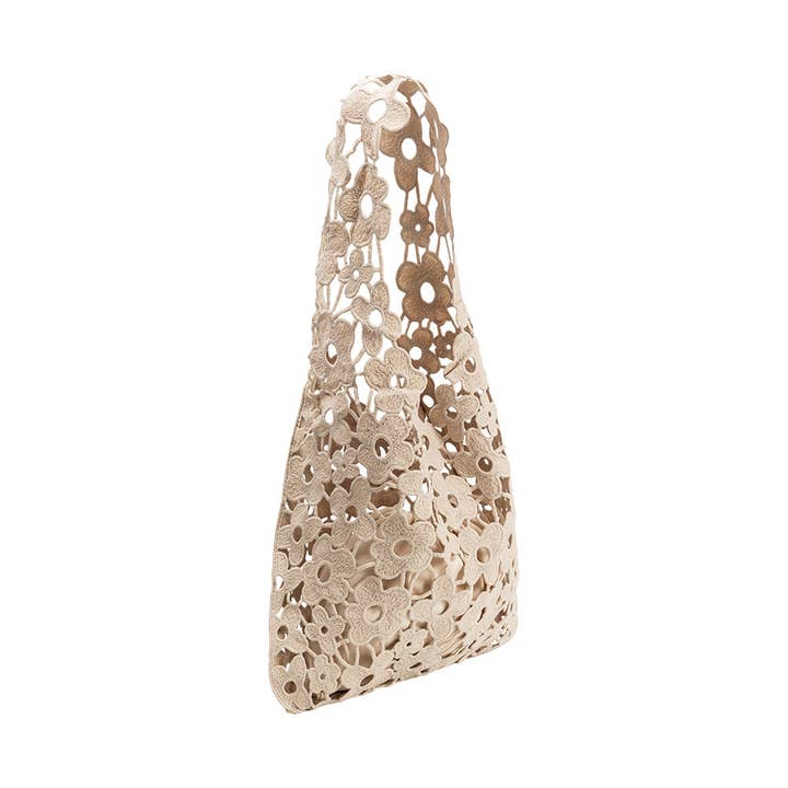 Melie Bianco - Wholesale Shoulder Bag - Women's - Aster Taupe Floral Shoulder Bag