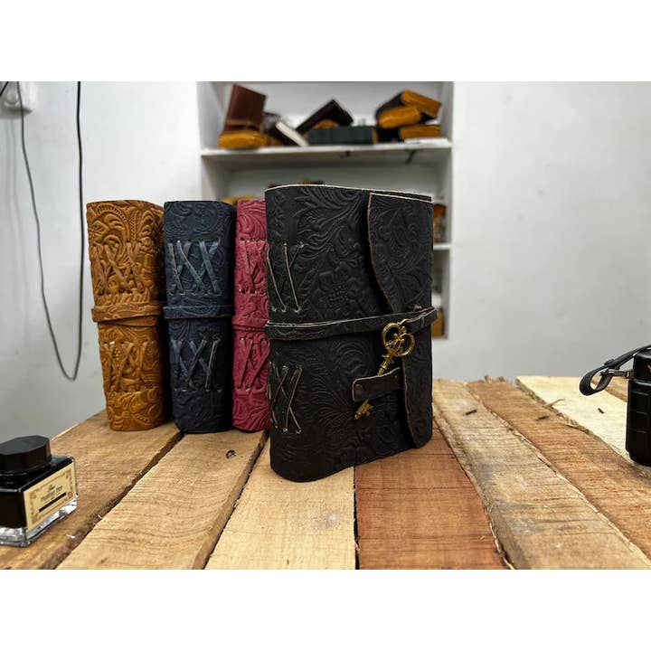 Jay mataji Handicrafts - Wholesale Journal/Diary - Antique Handmade Deckle Edge Vintage Paper Leather Bound6