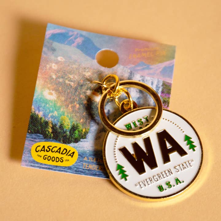 WA Rund Emaljnyckelring för wholesale av Tender Loving Empire