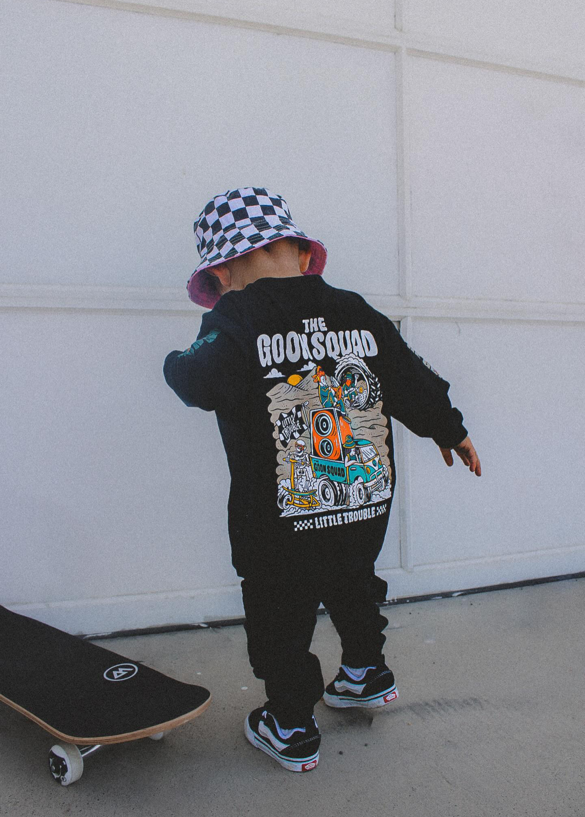 Little Trouble - Wholesale Screen Printed T-Shirt - Kids - Goon Squad Long Sleeve1