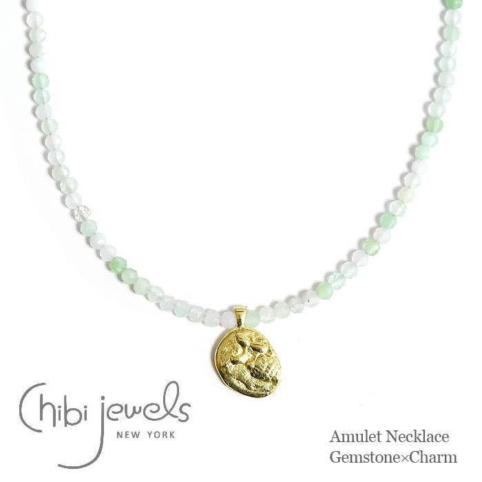 Amulet Ketting met Ionia Leeuwenmunt Bedel (Groene Aventurijn) voor wholesale door Chibi Jewels