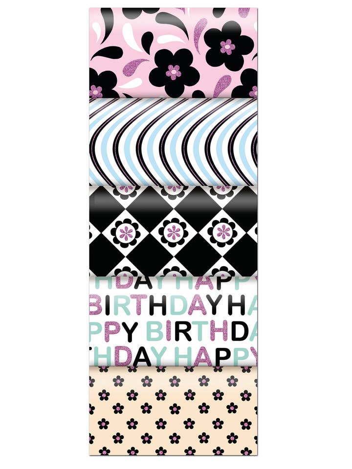 Nedbrydeligt Glitter FSC© Gavepapir Chic Noir (25) for engroshandel hos The Unique Paper Company