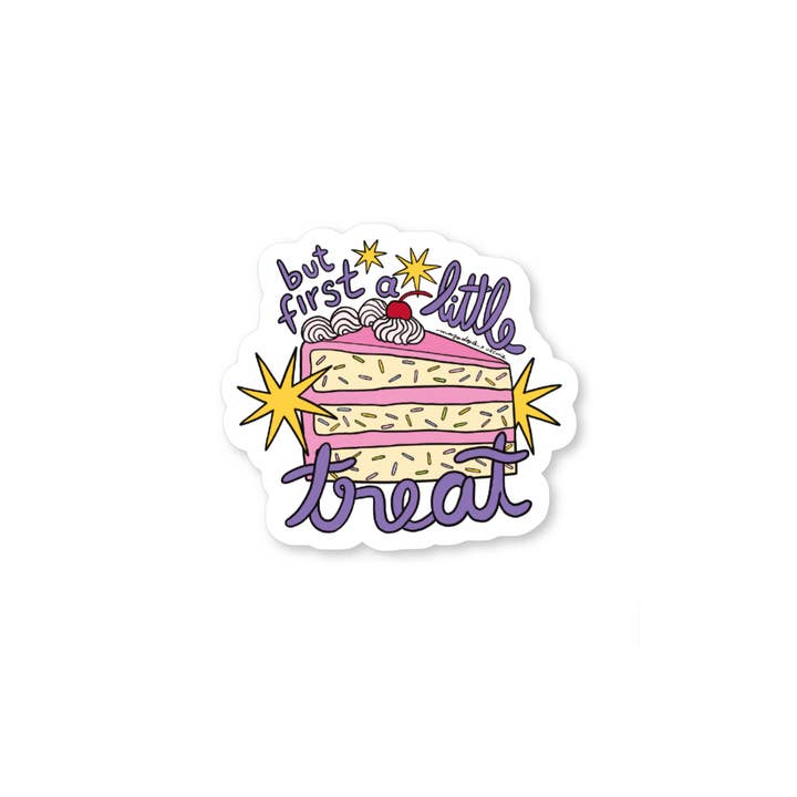 Mimo - Wholesale Sticker - Lil Treat Cake Slice- Vinyl Sticker (Matte Metallic)1